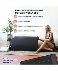 LifePro Portable Home Sauna – Wooden Sauna Box, Outdoor Sauna Tent, and Infrared Sauna with Chromotherapy for Relaxation and Wellness