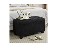 Storage Ottoman Bench with Metal Frame, Versatile Shoe Bench for Bedroom, Entryway, Living Room-The Pop Home