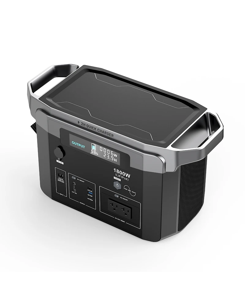 Mondawe Solar Generator, 1800W Power Station, Portable Solar Generator for Off-Grid Living