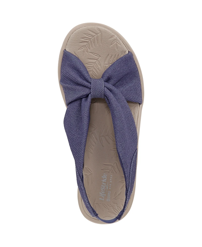 LifeStride Women's Serenade Washable Slingback Wedge Sandals