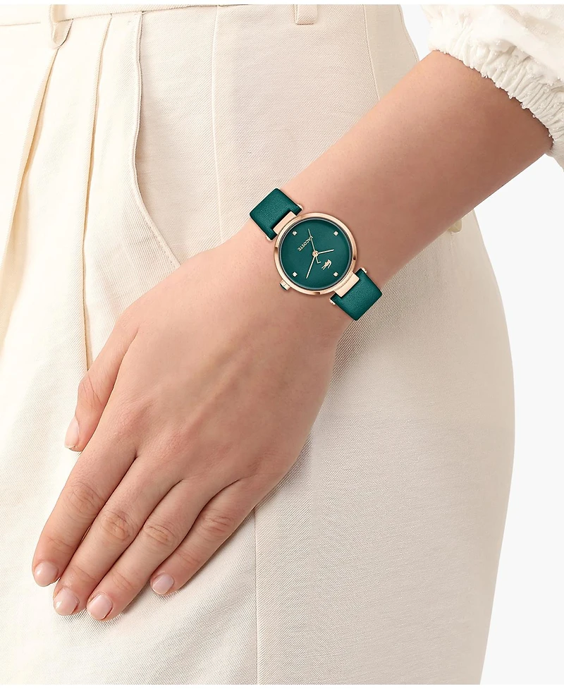 Lacoste Women's Orba Green Leather Strap Watch, 30mm