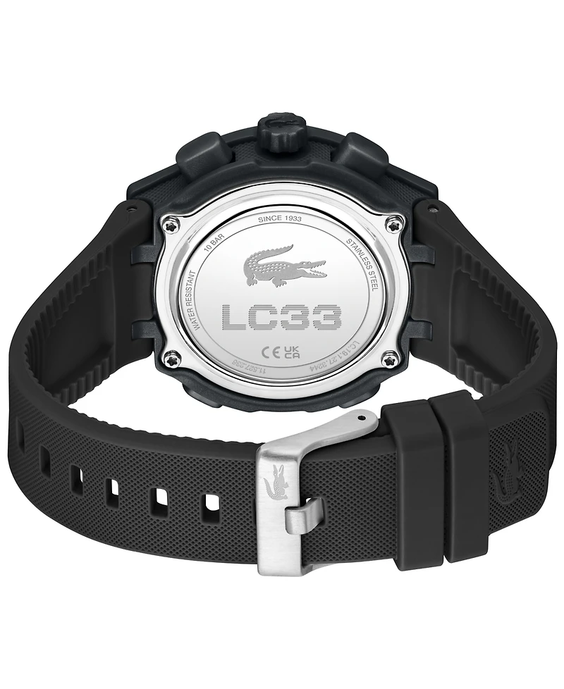 Lacoste Women's LC33 Black Silicone Strap Watch, 40mm