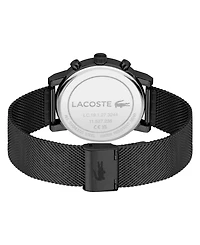 Lacoste Men's Replay Ionic Plated Black Stainless Steel Mesh Bracelet Watch, 44mm
