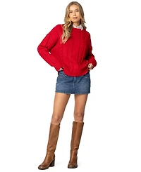 Edikted Womens Acacia Oversized Cable Knit Sweater