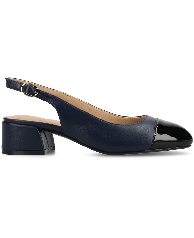 Journee Collection Women's Sammie Block Heel Slingback Pumps