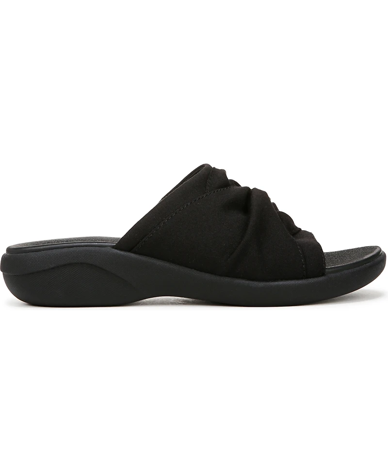 LifeStride Women's Cherish Washable Peep Toe Slide Sandals