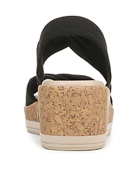 LifeStride Women's Riley Washable Slingback Wedge Sandals