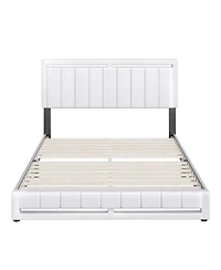 Boyd Sleep Belle Upholstered Platform Bed with Headboard, Mattress Foundation Strong 14 Wood Slat Supports, No Box Spring Required