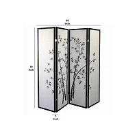 Slickblue Paper 4-Panel Room Divider for Elegant and Practical Space Division