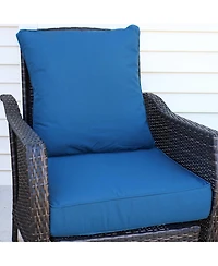 Indoor/Outdoor Olefin Replacement Deep Back and Seat Cushion Set for Patio Chair - 2pc