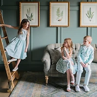Hope & Henry Toddler Girls Heirloom Round Collar Sateen Party Dress with Embroidered Sash