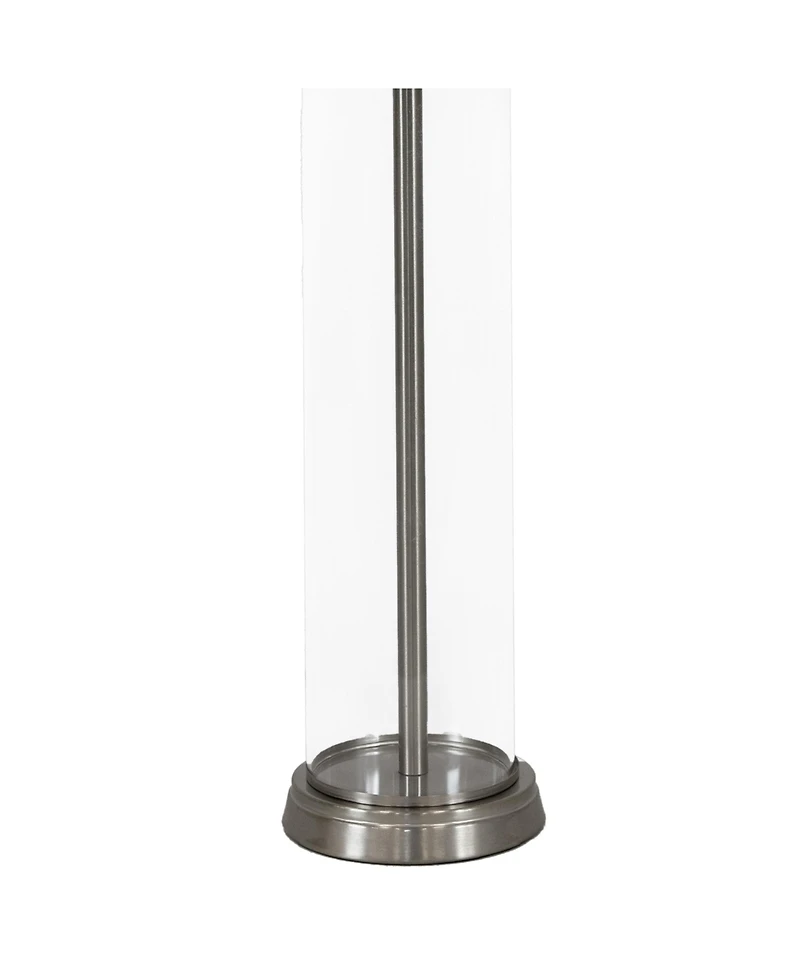 27.75" H Glass Cylinder Table Lamp Set of 2 with Shade