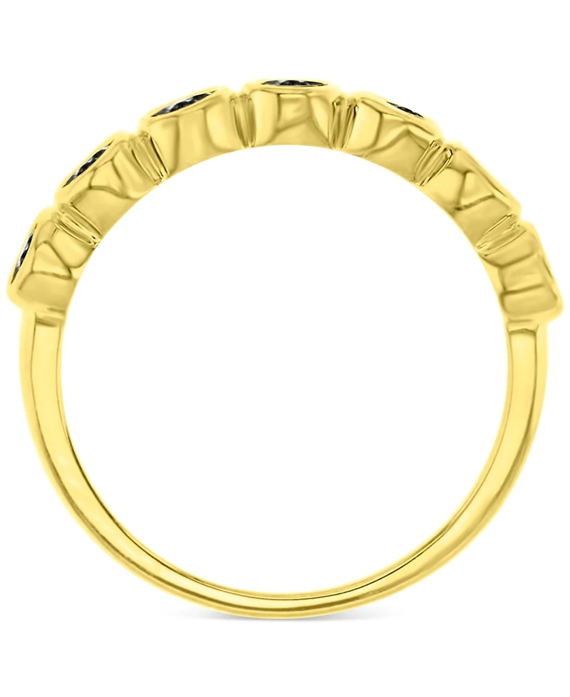 Lab-Created Blue Sapphire Stack Ring (1-1/2 ct. t.w.) 14k Gold-Plated Sterling Silver