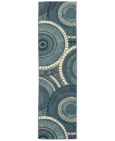 Liora Manne' Marina Circles 1'11"x7'6" Runner Area Rug