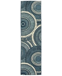 Liora Manne' Marina Circles 1'11"x7'6" Runner Area Rug