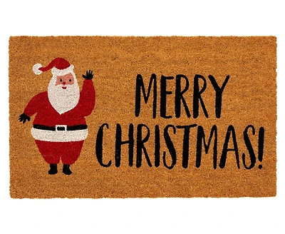 Liora Manne' Natura Merry Christmas Santa 1'6"x2'6" Area Rug