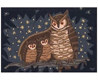 Liora Manne Frontporch Owl Family Rug Collection