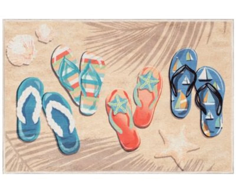 Liora Manne Impressions Beachside Flip Flops Rug Collection