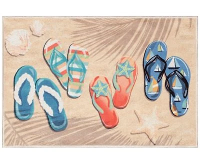 Liora Manne Impressions Beachside Flip Flops Rug Collection