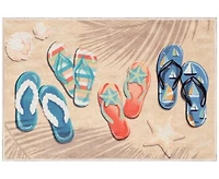 Liora Manne Impressions Beachside Flip Flops Rug Collection