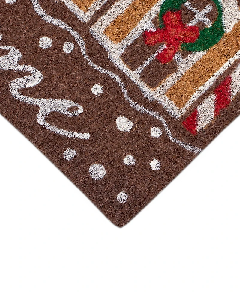 Liora Manne' Natura Gingerbread House Welcome 1'6"x2'6" Area Rug