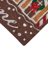 Liora Manne' Natura Gingerbread House Welcome 1'6"x2'6" Area Rug