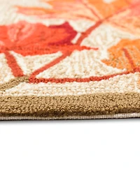 Liora Manne' Ravella Falling Leaves Border 2'x3' Area Rug