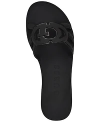 Guess Women's Elyho Logo Cutout Flat Jelly Sandals