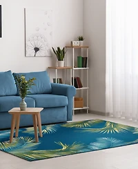 Liora Manne' Marina Palm Border 7'10"x9'10" Area Rug