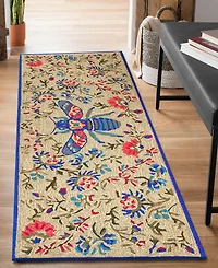 Liora Manne' Frontporch Flora Bee 2'x5' Runner Area Rug