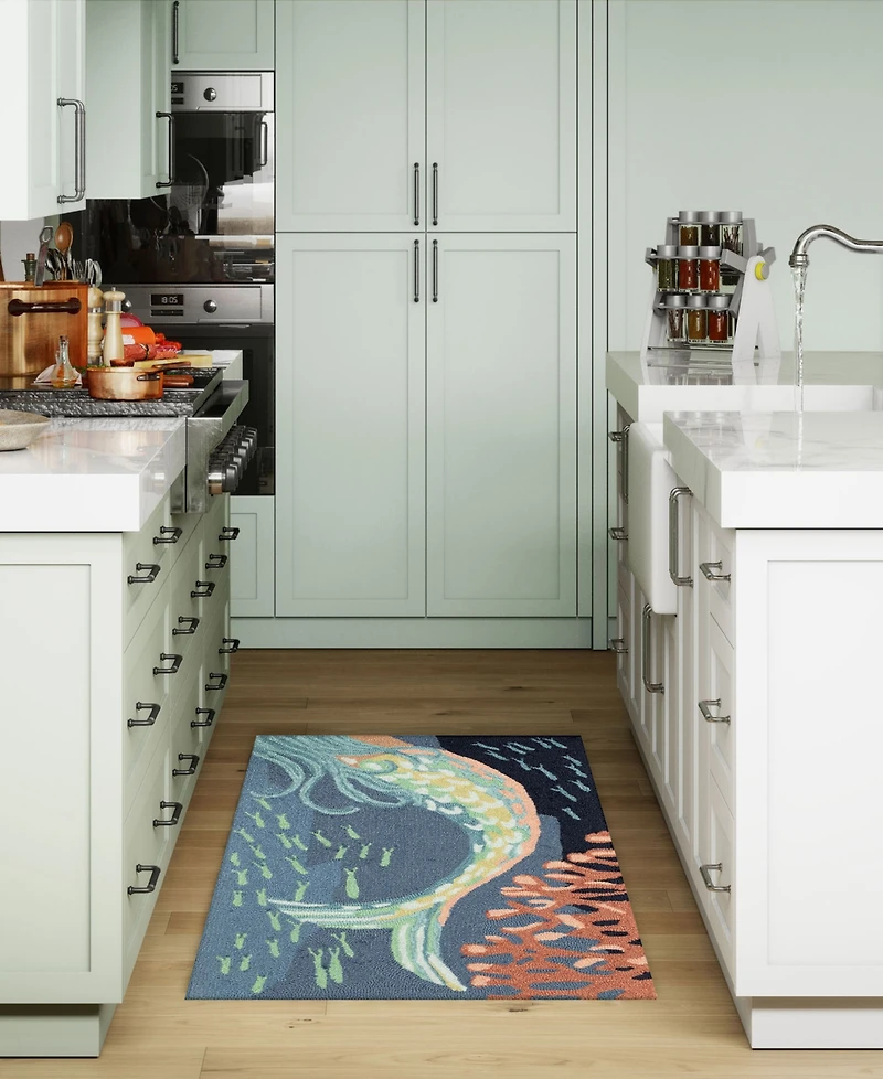 Liora Manne' Frontporch Siren Sighting 1'8"x2'6" Area Rug