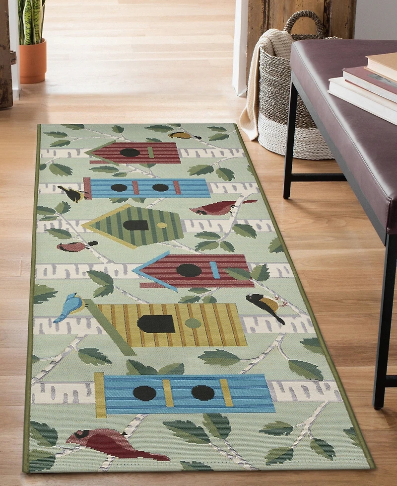 Liora Manne' Esencia Bird Condos 1'11"x4'11" Runner Area Rug