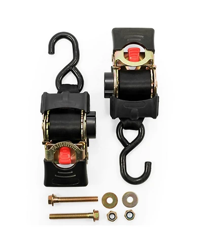 Camco 50030 Retractable Transom Tie Down Bolt On Straps, 2" x 5.5' (2 Straps)