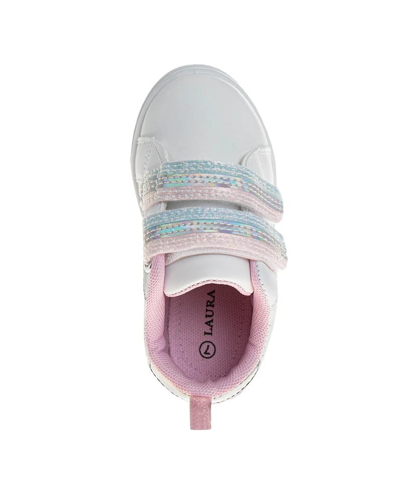 Laura Ashley Toddler Girls Hook and Loop Sneakers