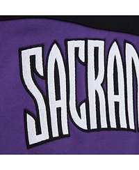 Mitchell & Ness Men's Purple Sacramento Kings Hardwood Classics Nights Head Coach Pullover Hoodie