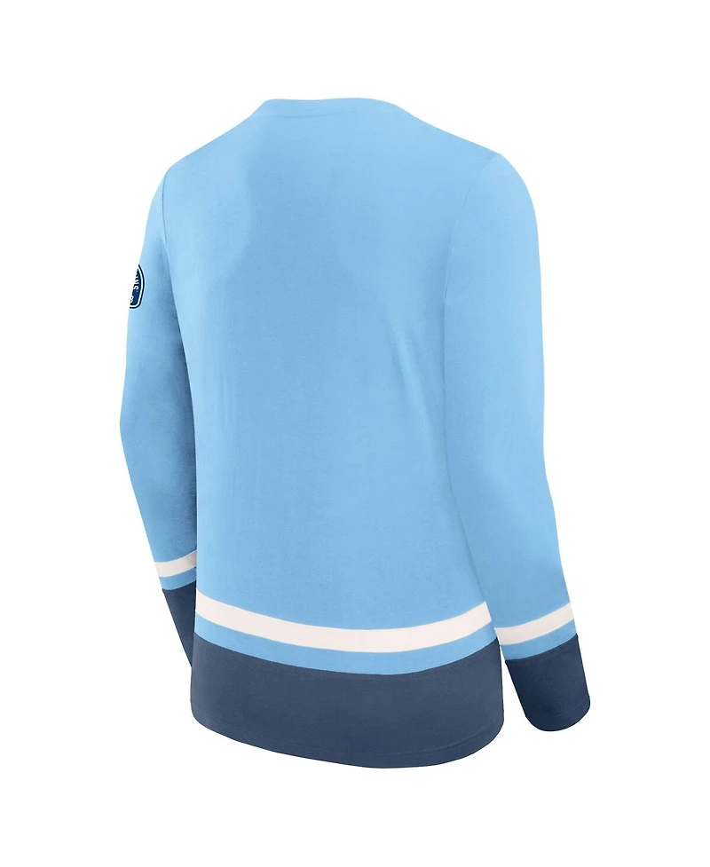 Fanatics Men's Light Blue Pittsburgh Penguins Vintage High Point Long Sleeve T-Shirt