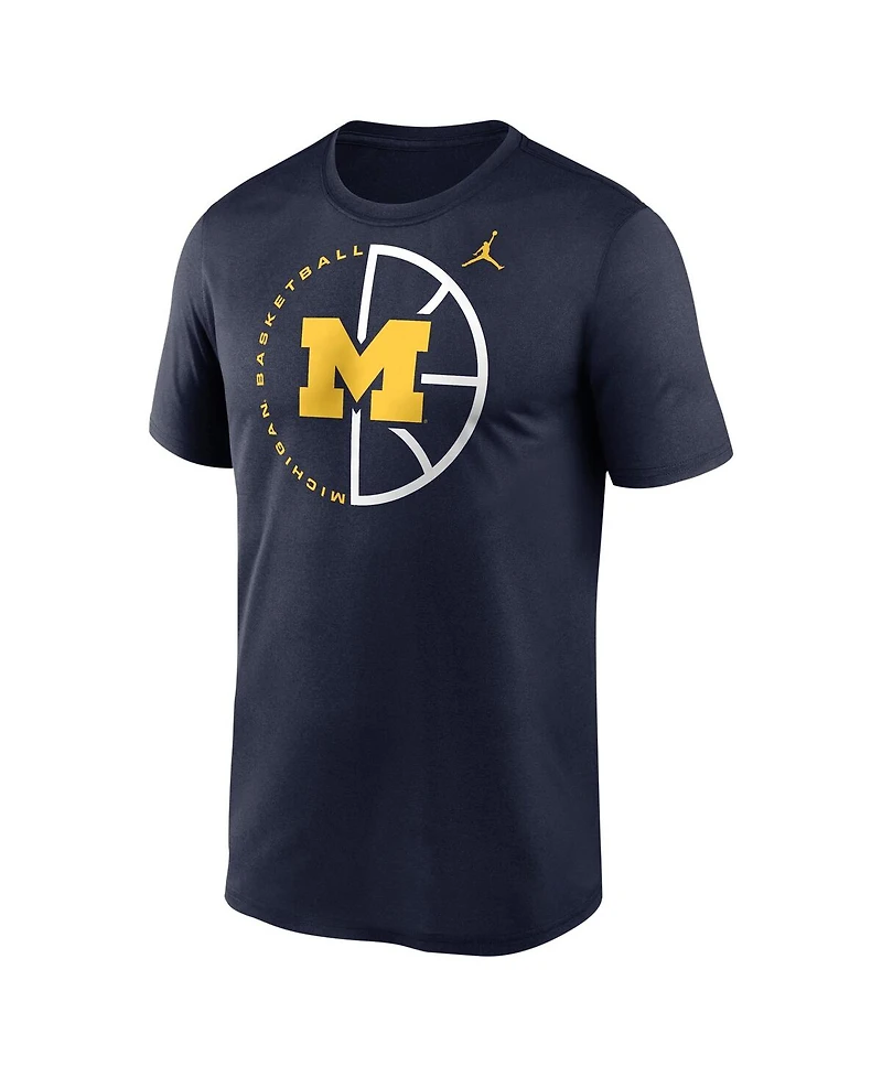 Jordan Men's Navy Michigan Wolverines Legend Basketball Icon Performance T-Shirt