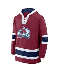 Fanatics Men's Burgundy Colorado Avalanche Inside Line Fleece Pullover Hoodie