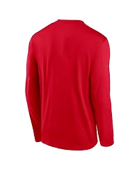 Nike Men's Red Georgia Bulldogs Alternate Logo Lockup Legend Performance Long Sleeve T-Shirt
