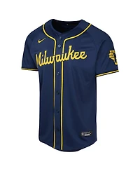 Nike Big Boys and Girls Navy Milwaukee Brewers Alternate Limited Jersey