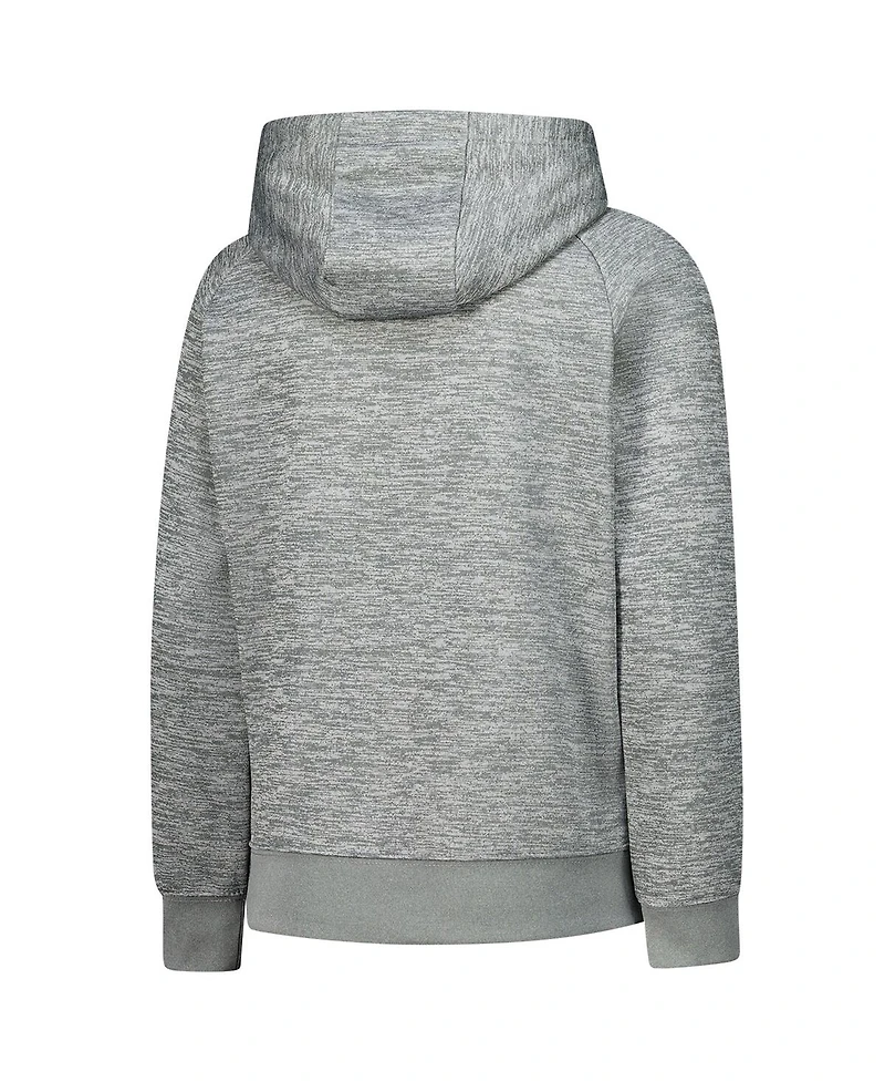 Nike 3BRAND by Russell Wilson Big Boys and Girls Gray All Day Performance Raglan Pullover Hoodie