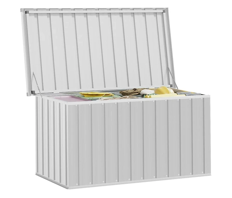 vidaXL Patio Storage Box Gray 50.8"x26.4"x25.6"