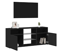 Tv Stand with Led Lights Black 47.2"x11.8"x19.7"