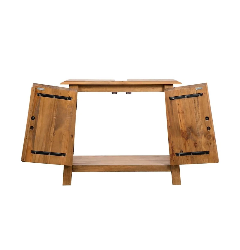 vidaXL Bathroom Vanity Cabinet Solid Pinewood 27.6"x12.6"x24.8"