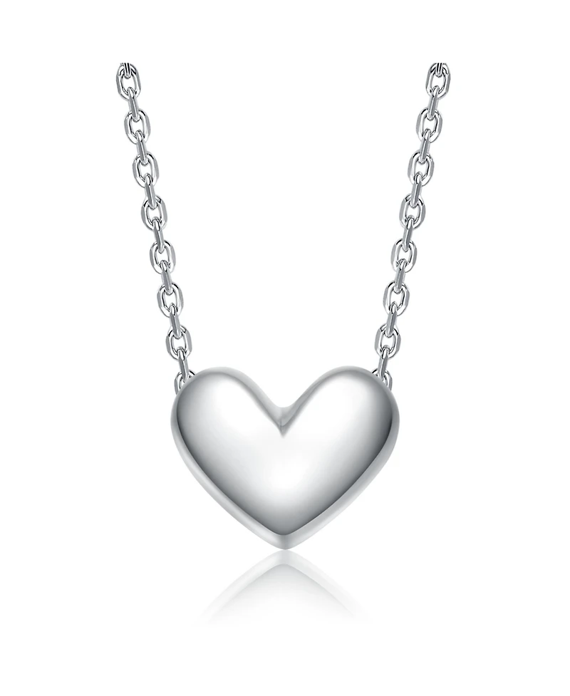 GiGiGirl Minimalist Heart Pendant Necklace in White Gold Plated, 14K Gold Plated, or 18K Rose Gold Plated