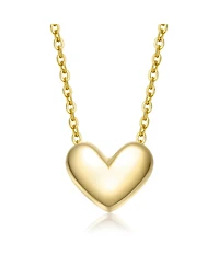 GiGiGirl Minimalist Heart Pendant Necklace White Gold Plated, 14K or 18K Rose Plated