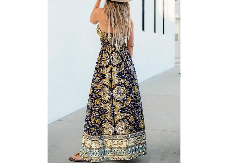 Cupshe Women's Mixed Paisley Boho Maxi Beach Dress