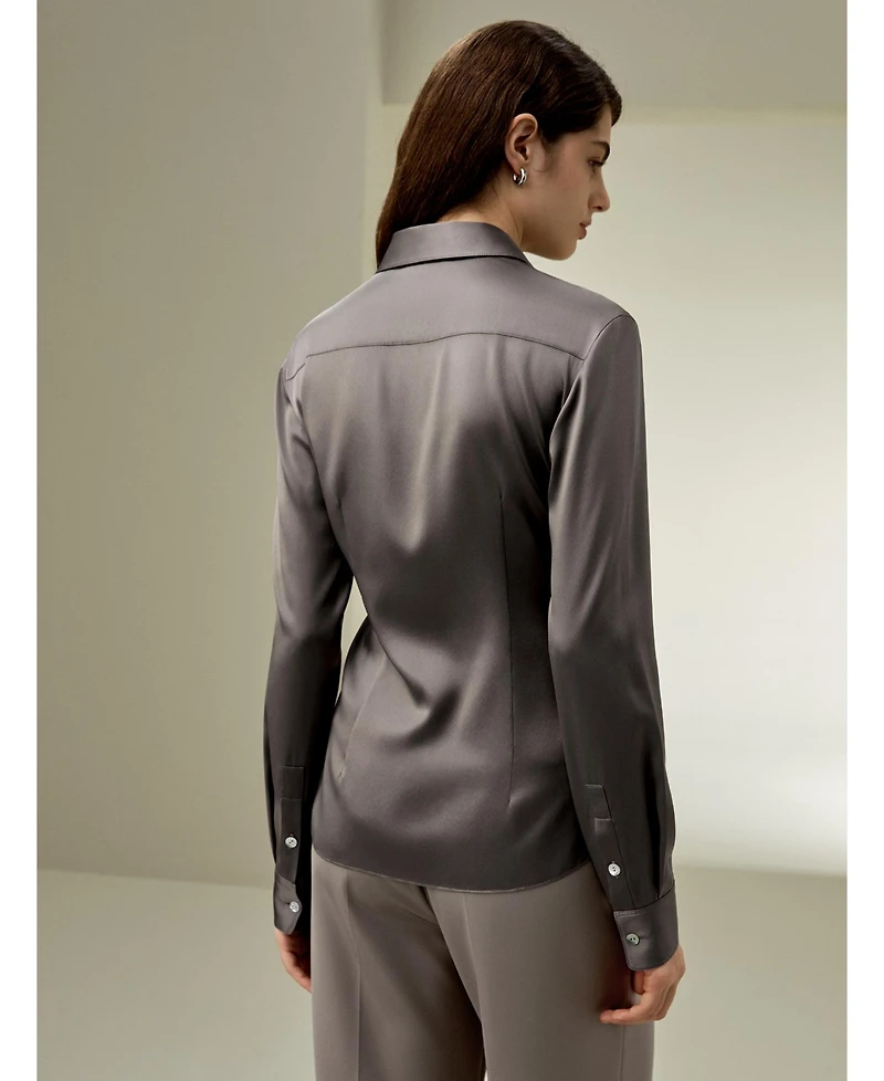 Lilysilk Women's Elegant Silhouette Silk Shirt