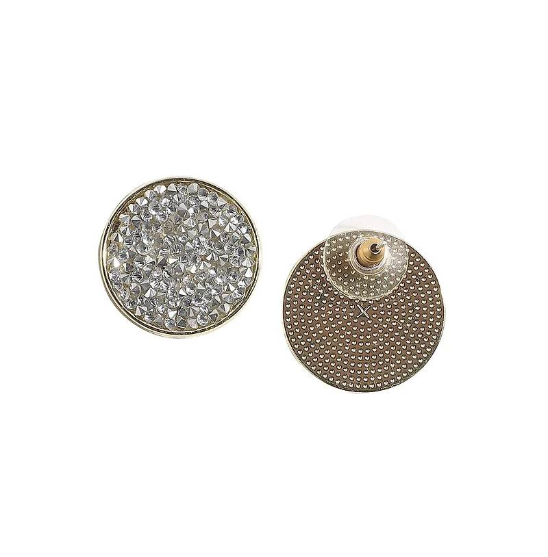 Embellished Cluster Circular Stud Earrings