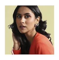 Crystal Bow Drop Earrings